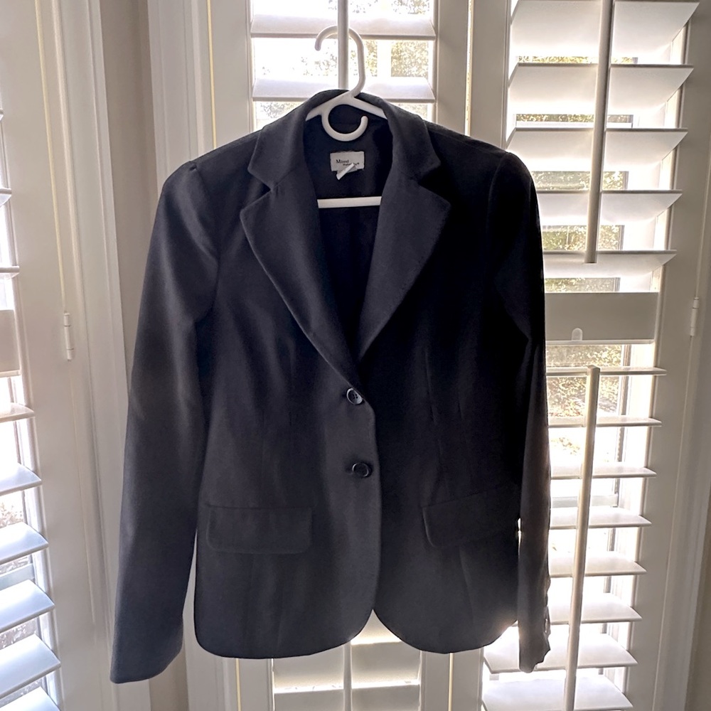 Mimi’s maternity charcoal suit jacket